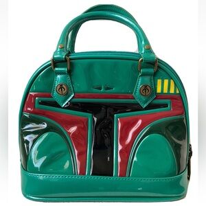 Loungefly Star Wars BOBA FETT Handbag Green Red Mini Bag Disney Like New